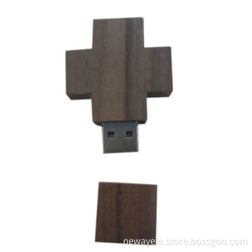Wooden cross USB flash drive, OEM and ODM orders are welcome